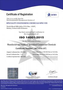 SPECIALITY ENGINEERING CHEMICALS SPEC FZE  _ ISO_14001_2015